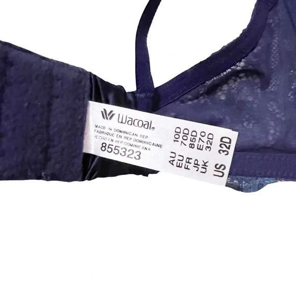 NWT Wacoal 855323 Center Stage Underwire Bra 32DD Full Coverage Lace - Picture 9 of 12